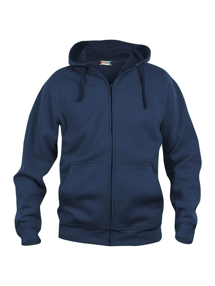 [021034-580-6] Clique 021034 Basic Hoody Full Zip (L, dark navy)