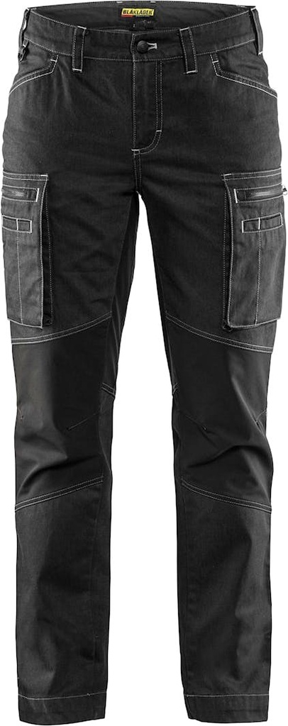 [7159-1142-9900-C40] Blaklader 7159-1142 Dames Service werkbroek stretch (Zwart (9900), C40)