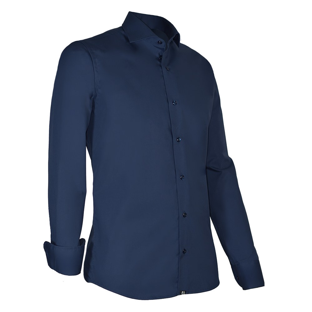 [8718752522603] GIOVANNI CAPRARO 9360 - MEN'S SHIRT LONG SLEEVE SLIM (Navy (38), 40)