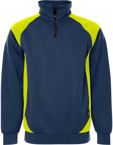 [300511-996-2XL] Fristads 300511 Sweater met korte rits 7048 GSM (Zwart/Grijs - 996 (996), 2XL)