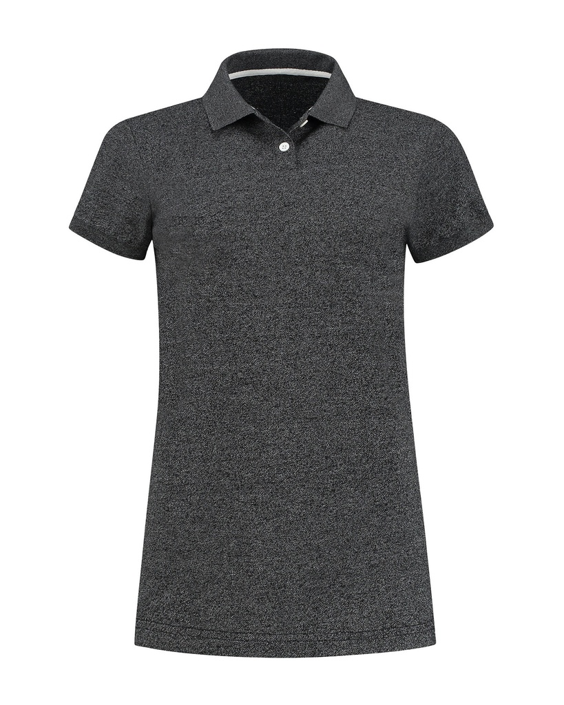 [LEM3550_HNY_2XL] Lemons & Soda Polo Heathaar Mix SS voor haar (Heather Navy (HNY), 2XL)