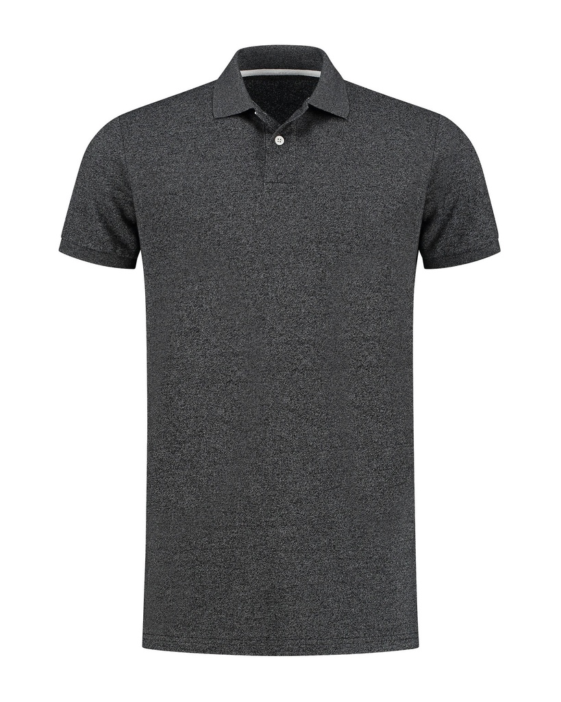 [LEM3552_HNY_2XL] Lemons & Soda Polo Heathaar Mix SS Unisex (Heather Navy (HNY), 2XL)