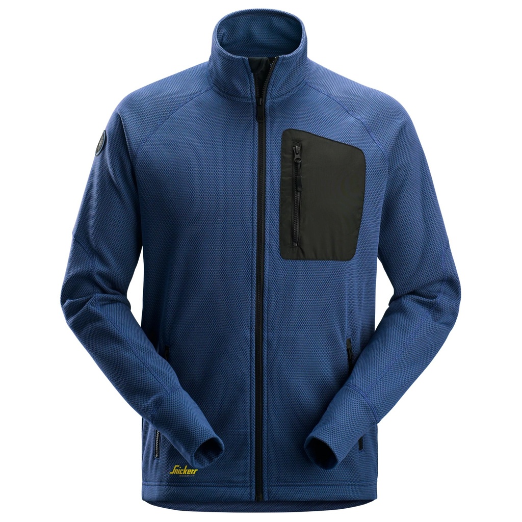 [80420404005] Snickers Workwear 8042 FlexiWork, Fleecejack (Zwart - Zwart (0404), M)