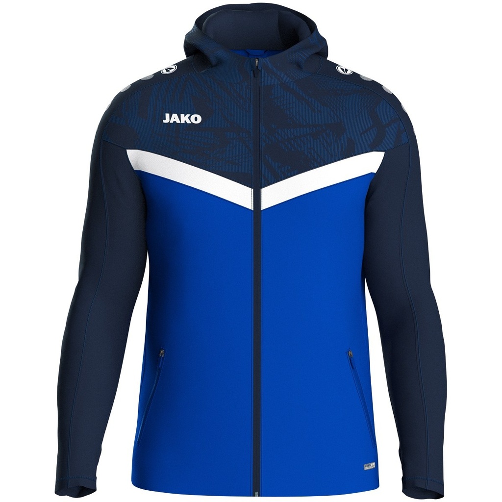 [4067633110502] JAKO 6824 Jas met kap Iconic (royal/marine (403), L)