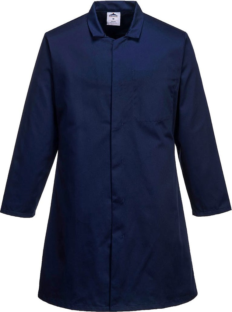 [2202NARL] Portwest 2202 Men’s Food Coat, One Pocket (Navy, L)