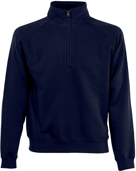 [SC165CX-6840-82719] Fruit of the Loom SC165 Premium Zip Neck Sweat (62-032-0) (Deep Navy (6836), 3XL)