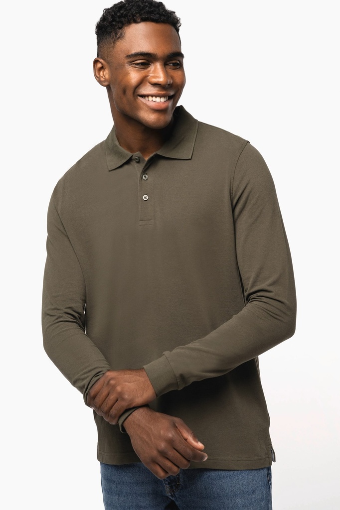 [K243-39442-39444] Kariban K243 Polo lange mouwen (White (39442), L)