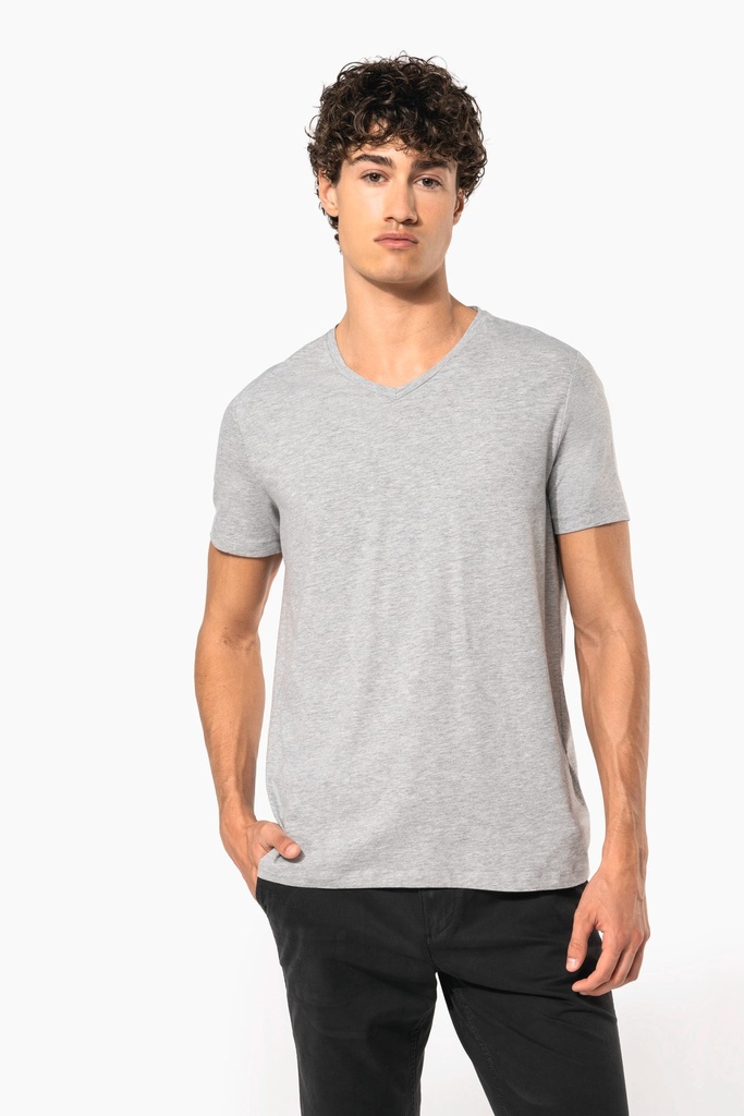 [K3014-63448-63440] Kariban K3014 T-shirt korte mouwen V-hals (White (63448), XL)