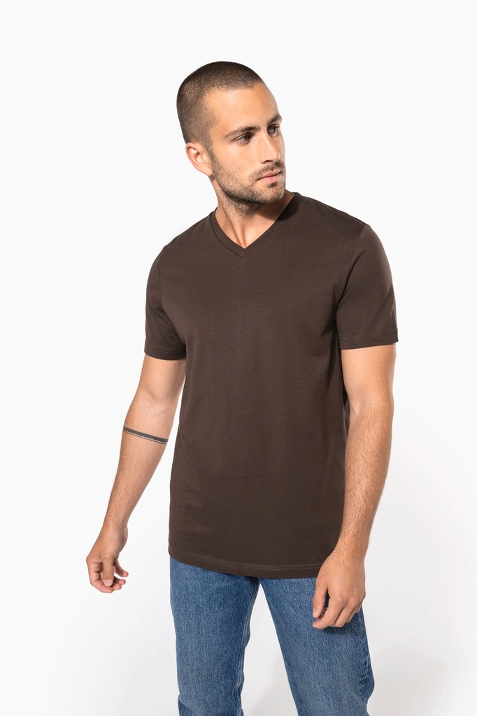 [K357C-39359-35388] Kariban K357 T-shirt V-hals korte mouwen (Chocolate (39359), L)
