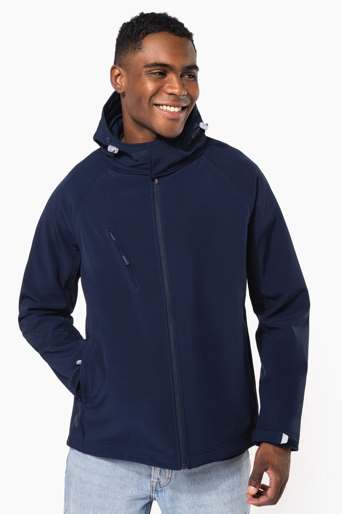 [K413-42899-42893] Kariban K413 Heren softshell jas met afneembare capuchon (Navy (42899), L)
