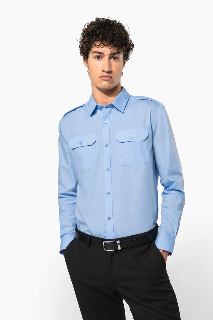 [K505-54898-54895] Kariban K505 Herenpilootoverhemd lange mouwen (White (54898), XXL)
