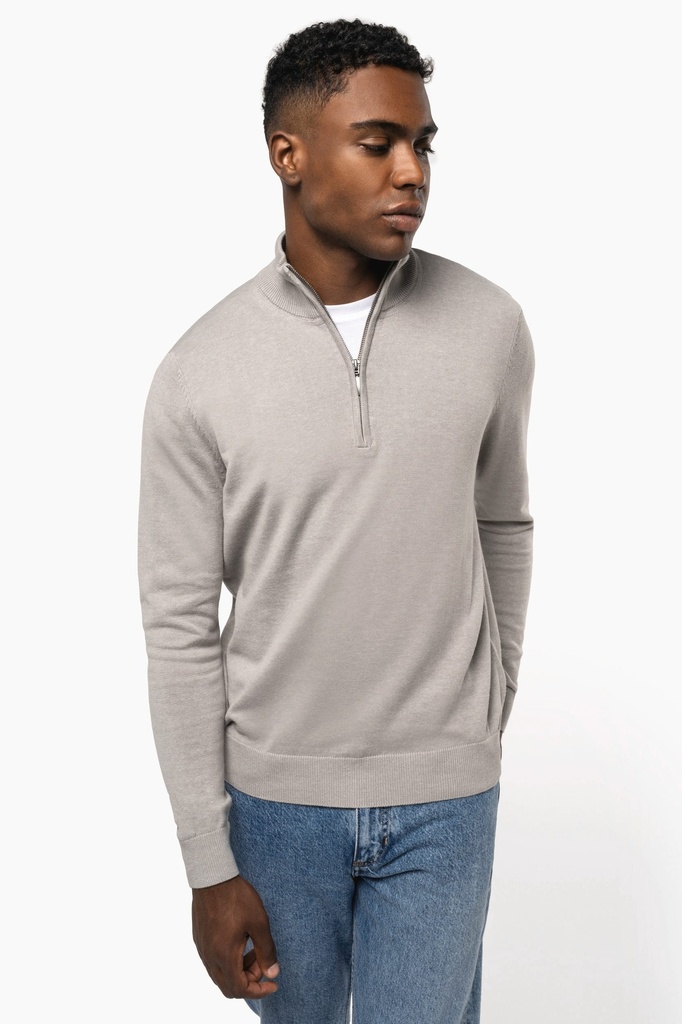 [K970-39668-39666] Kariban K970 Heren pullover met ritskraag (Navy (39668), 4XL)