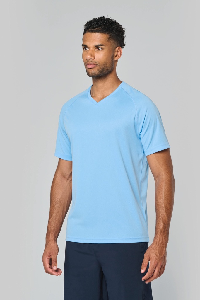 [PA476-55585-54358] PROACT® PA476 Heren-sport-t-shirt V-hals (Sporty Royal Blue (55585), S)