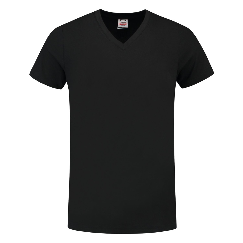 [8718326114449] Tricorp 101005 T-shirt V Hals Fitted (Black, 5XL)