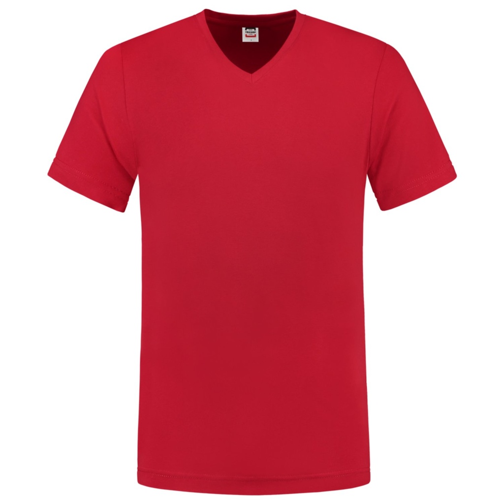 [8718326053373] Tricorp 101005 T-shirt V Hals Fitted (Red, XL)