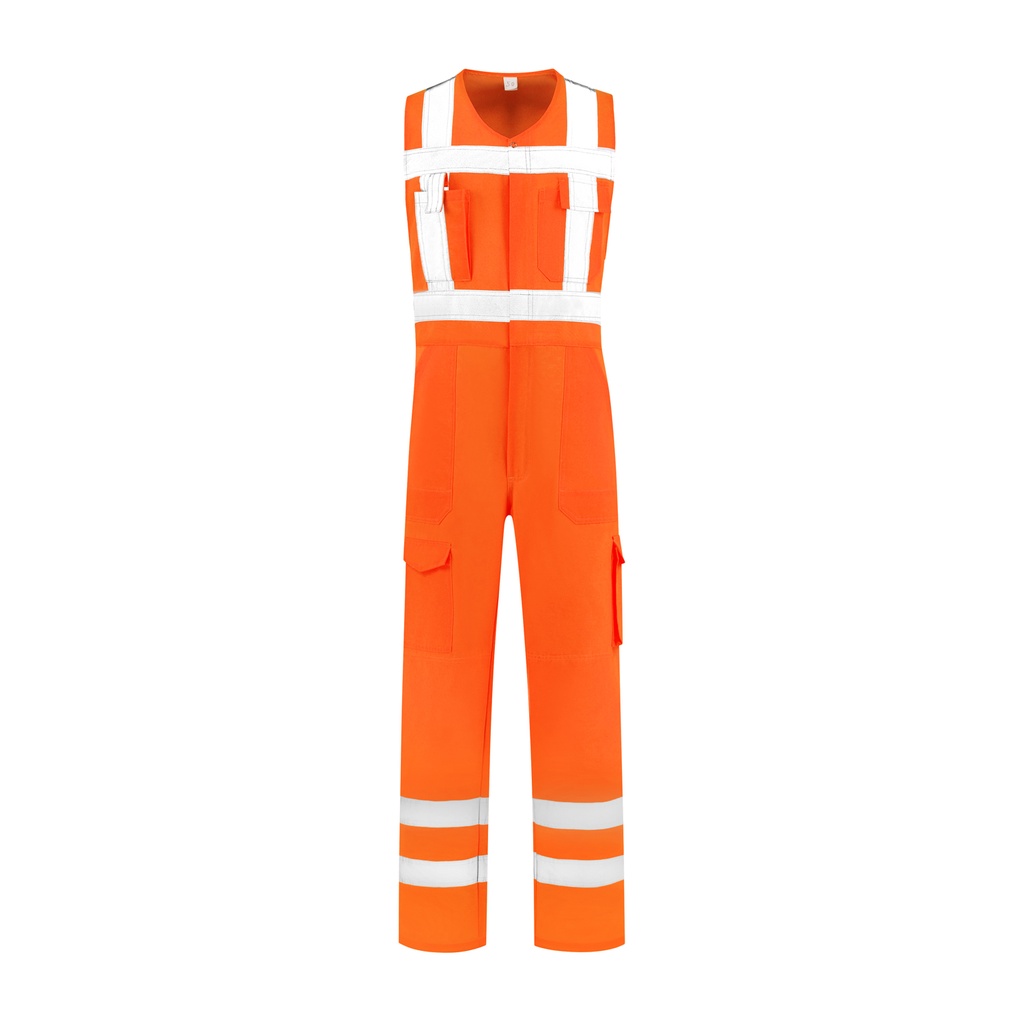 [BBCRWS8020-ORANJE-60] Bestex Bodybroek High Visibility 80 polyester / 20 katoen 280 gr. m2. (60)