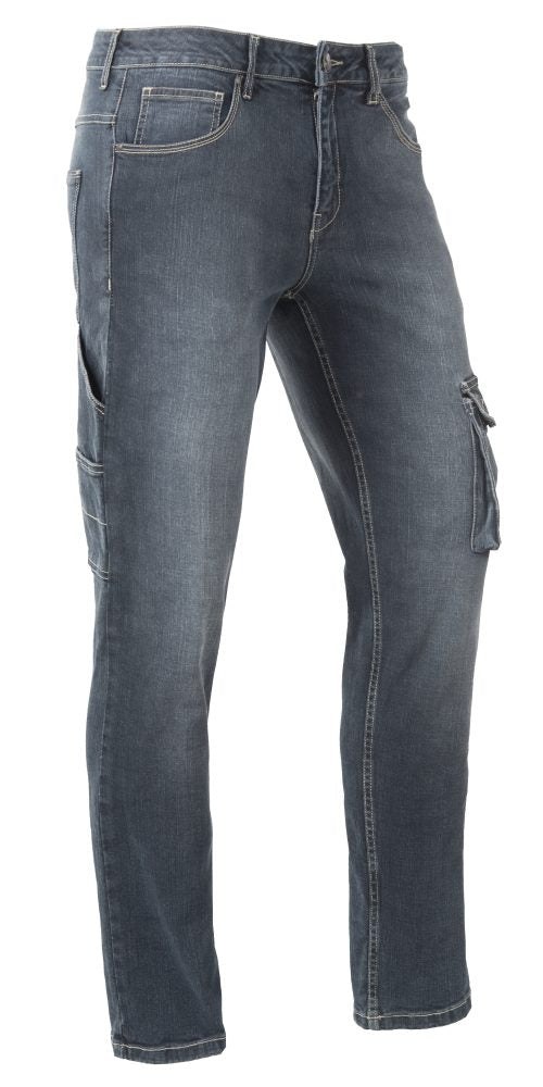 [1.3650R12001L34W36] Brams Paris David men R12 pant, medium blue stretch denim (L34W36)