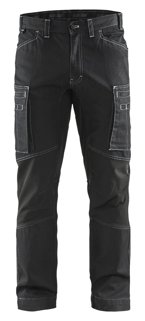 [1459-1142-9900-C54] Blaklader 1459-1142 Service werkbroek denim stretch (Zwart (9900), C54)