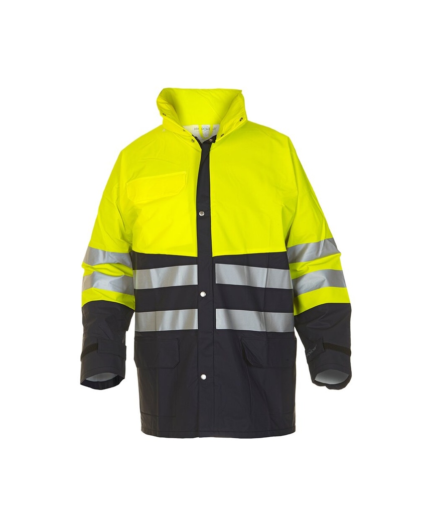 [015011NO-M] Hydrowear 015011 regenjas Vernon (Marine - Fluor oranje, M)