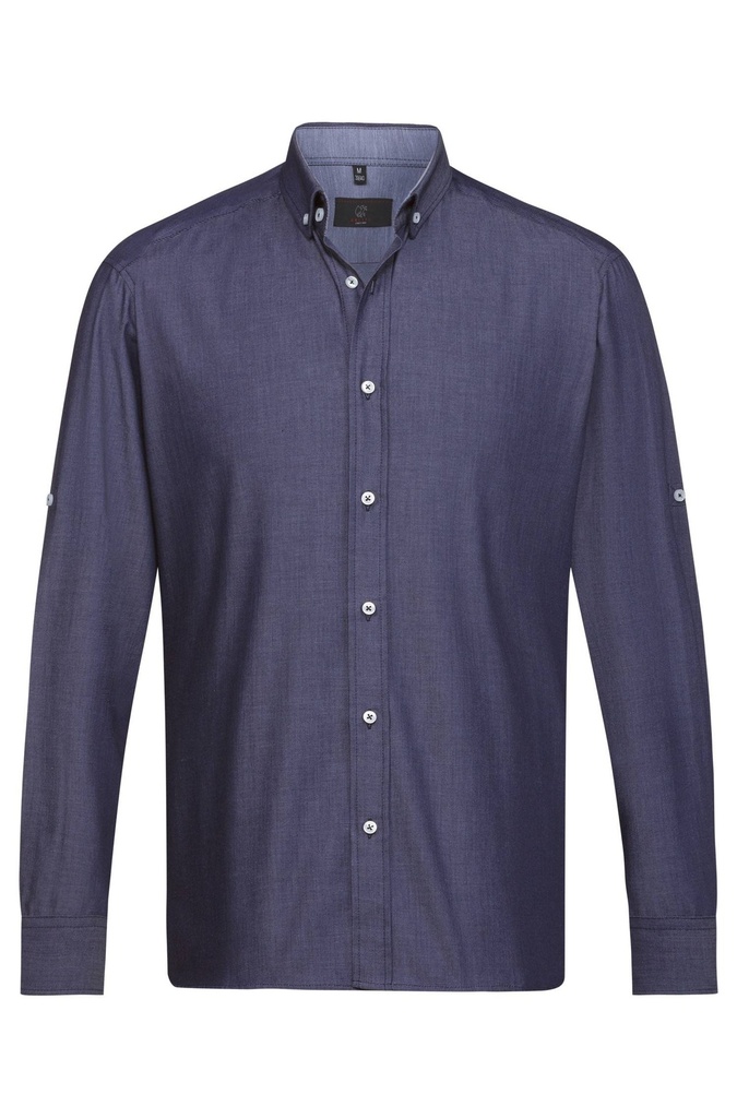 [4035386760152] Greiff  H overhemd 1/1 RF Service - Art. 67583-6980 (denim look lichtblauw 29, 41/42)